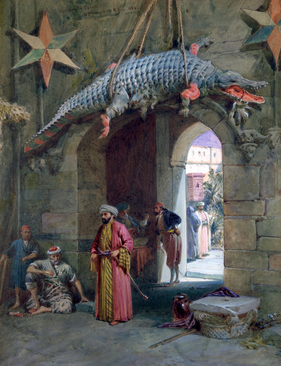 En dörröppning i Kairo, 1884 av William Crimea Simpson