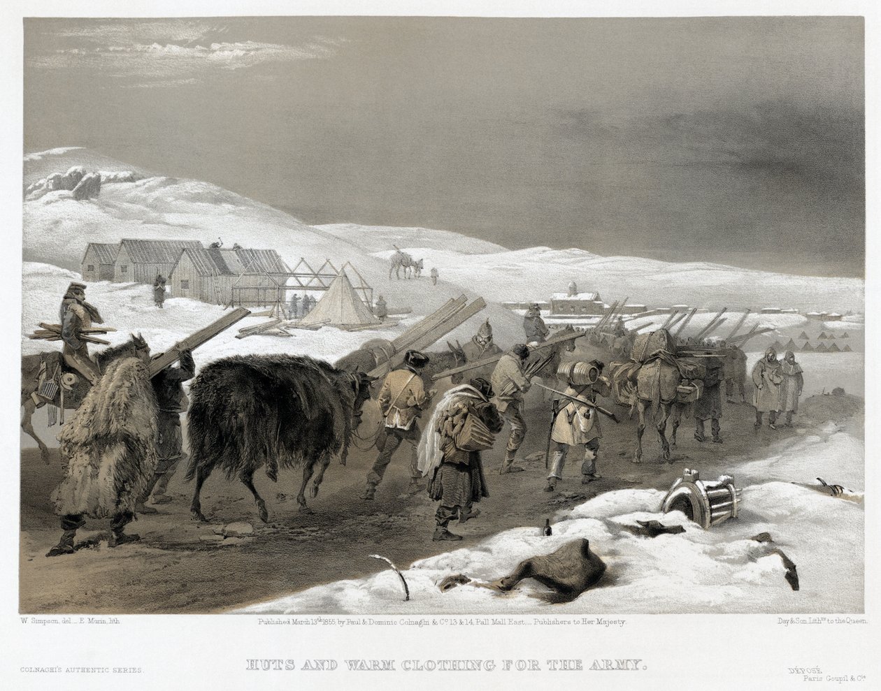 Brittiska trupper på väg till Sevastopol, 1855 av William Crimea Simpson