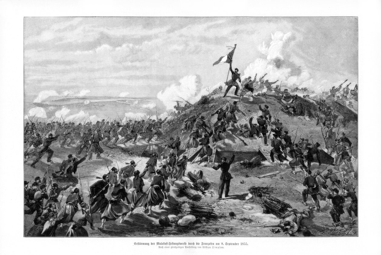 Attacken på Malakoff, 8 september 1855, 1900. av William Crimea Simpson