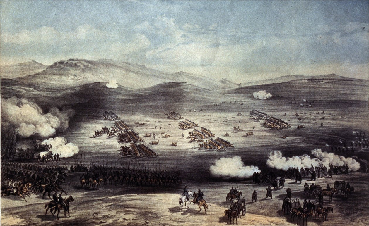 Slaget vid Balaclava den 25 oktober 1854. Den lätta brigadens laddning av William Crimea Simpson