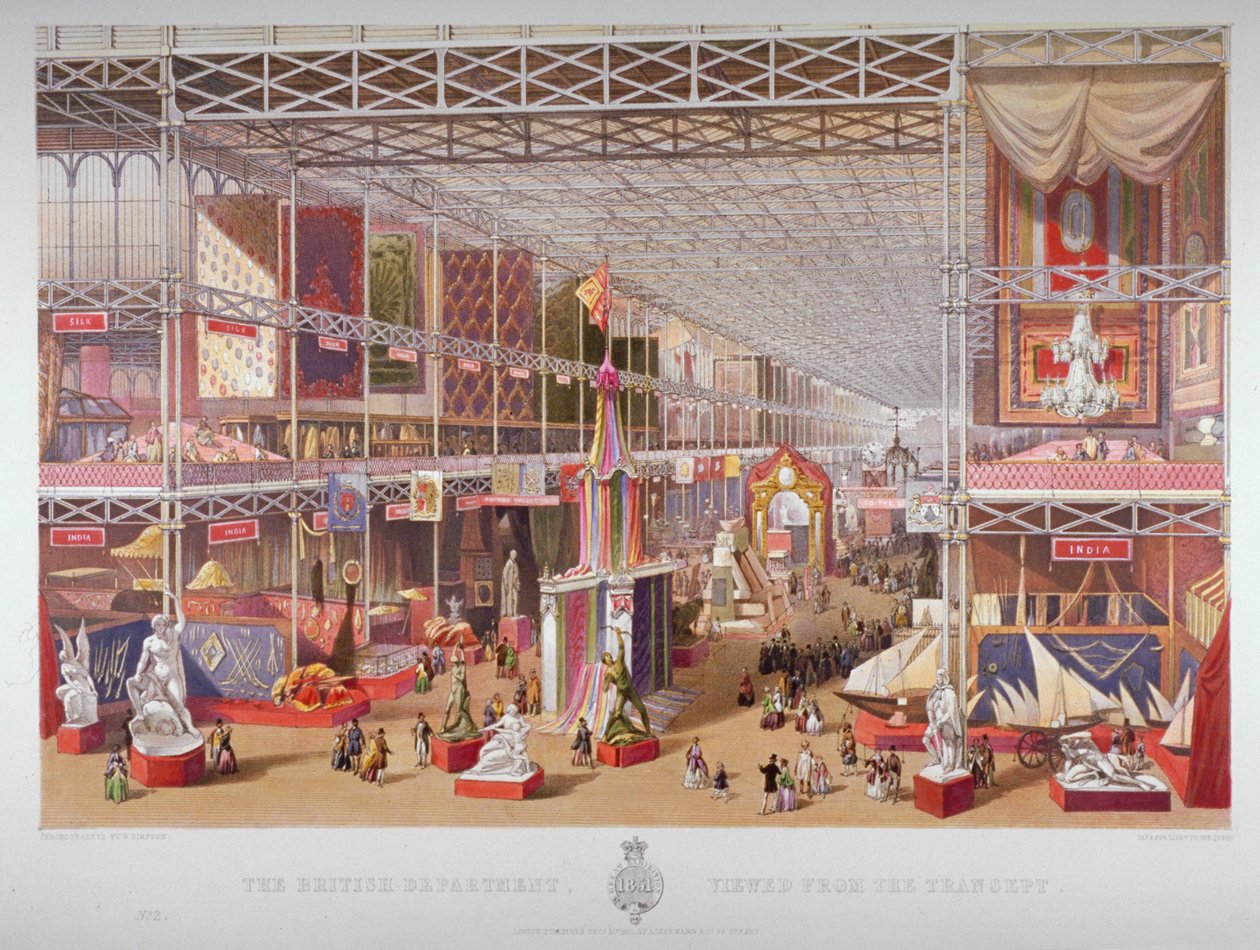 The Great Exhibition, Hyde Park, Westminster, London, 1851. av William Simpson
