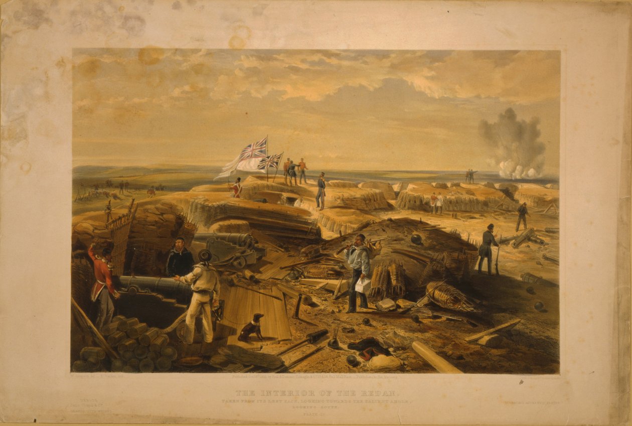 Det inre av Redan taget från dess vänstra yta, 1855 av William Crimea Simpson