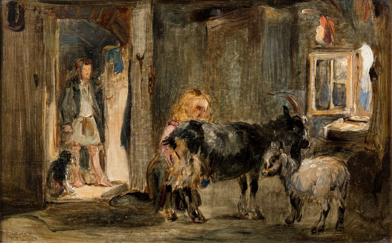 Studie för The Goat Herds Cottage, 1832 av William Simson