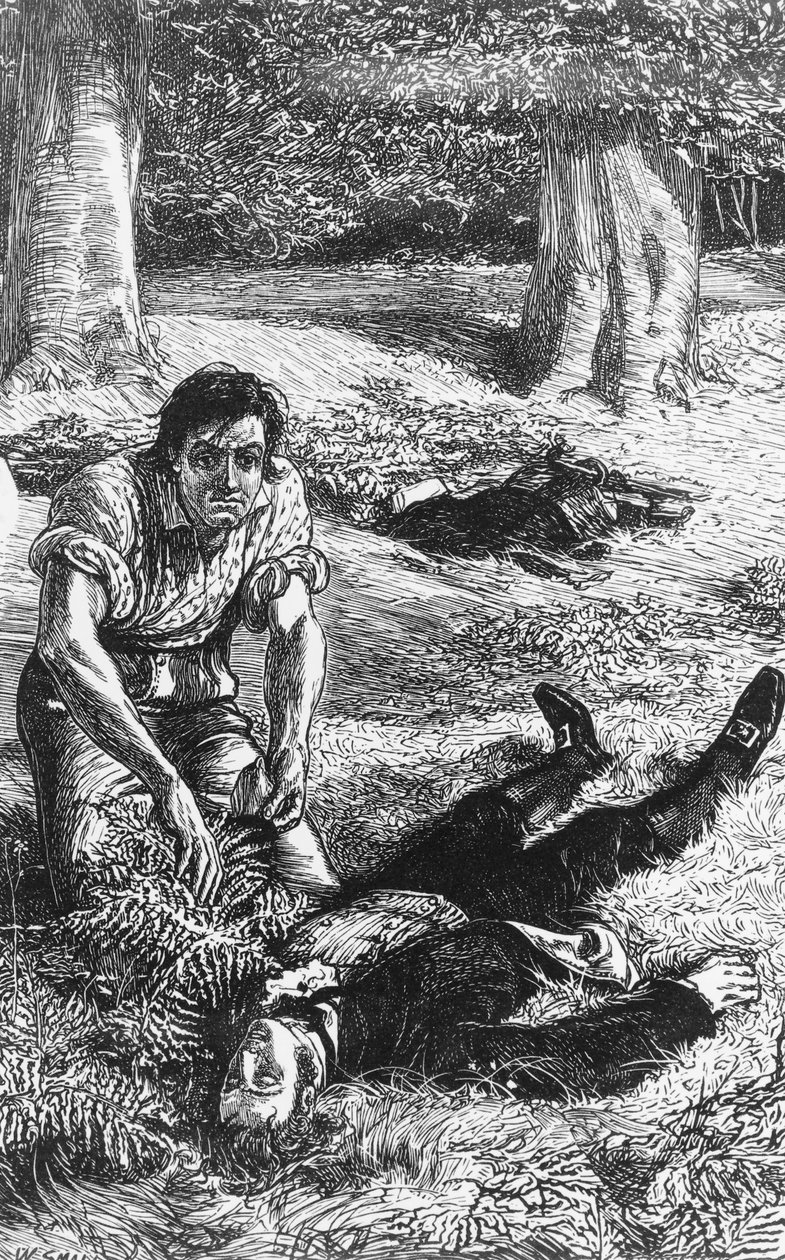 Illustration till Adam Bede, roman av George Eliot (1819-1880), gravyr av William Small