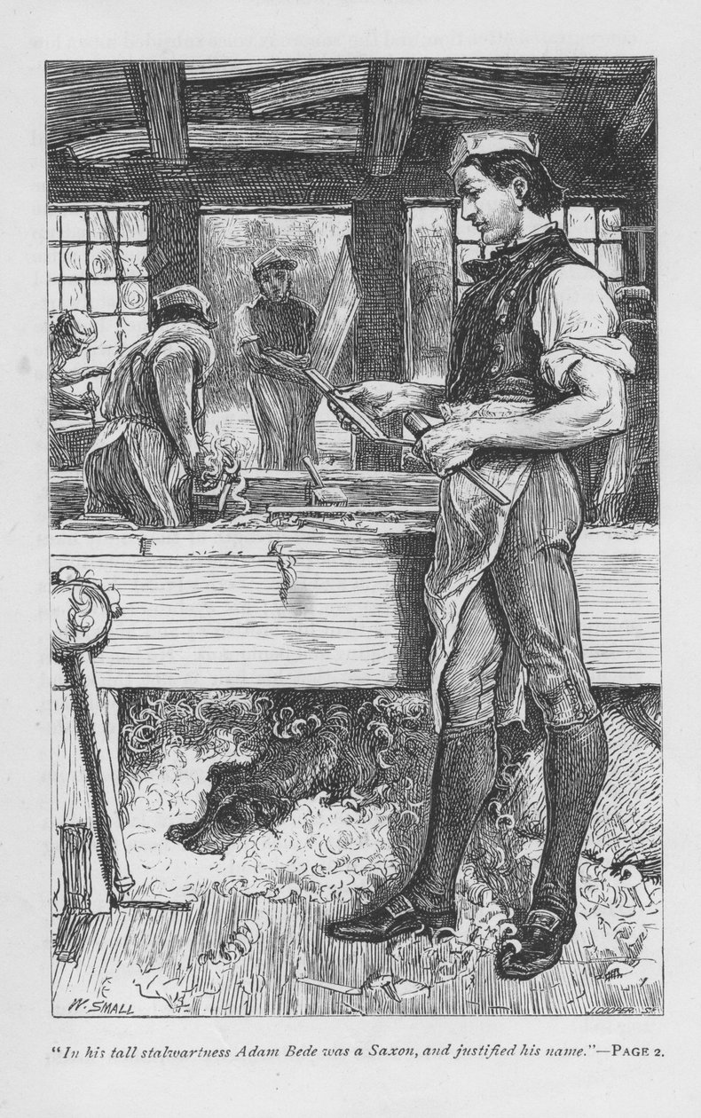 Scen från Adam Bede av George Eliot, c1885 av William Small