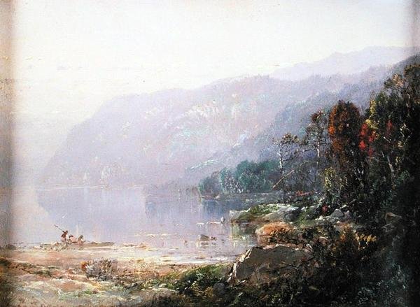 Landskap (olja på duk) av William Sonntag