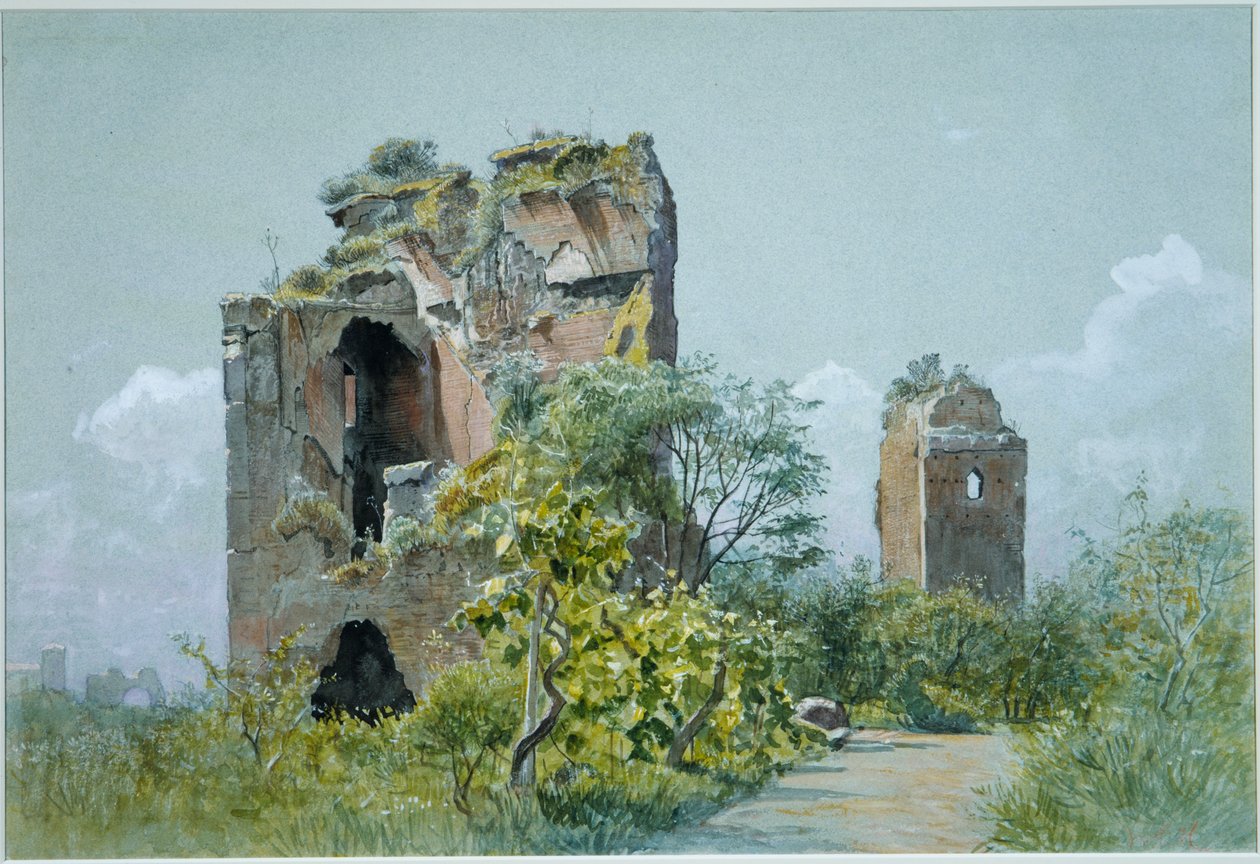 Trajanus bad (Sette Sale, Villa Brancaccio, Rom) av William Stanley Haseltine