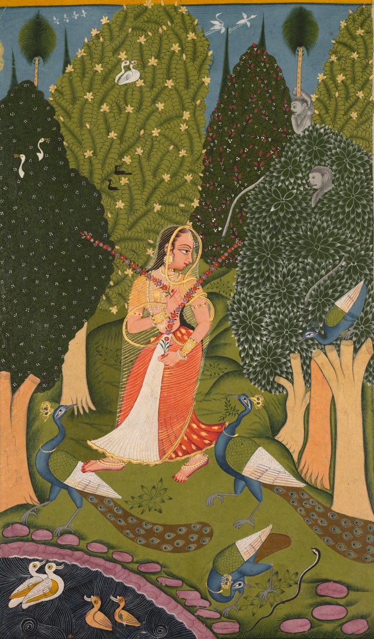 Sista Ragini, sida från en Ragamala-serie av William Stanley Haseltine