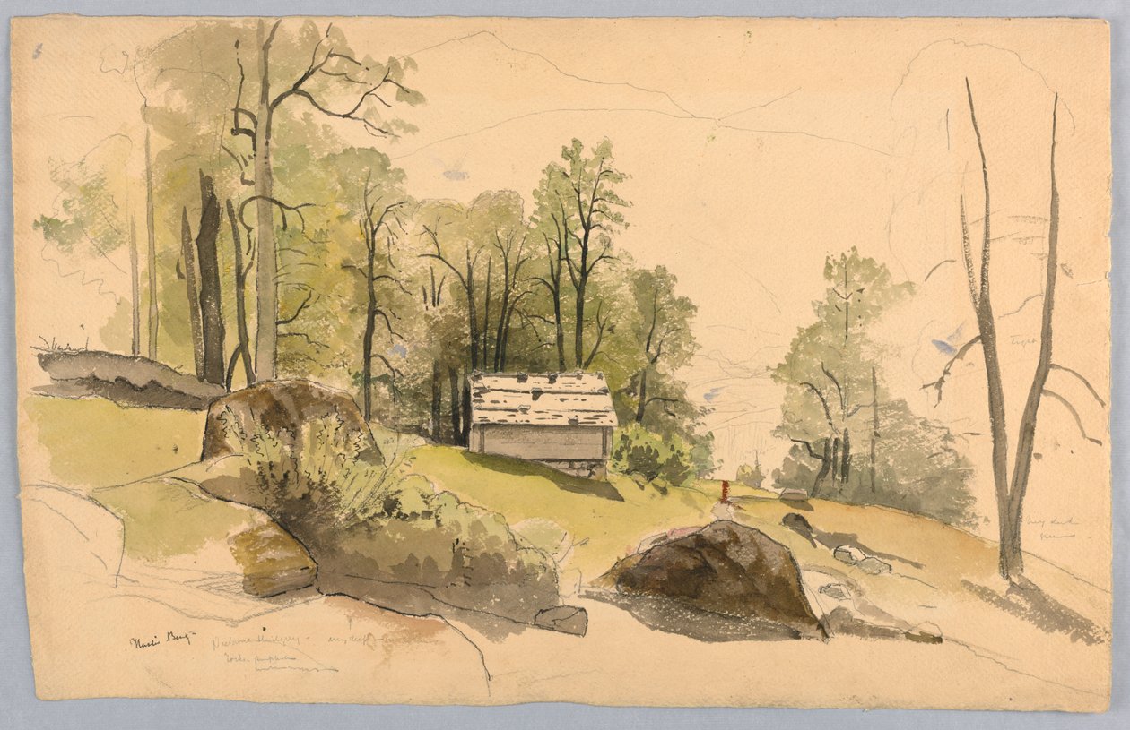 Studie för landskap, Hasliberg, Schweiz av William Stanley Haseltine
