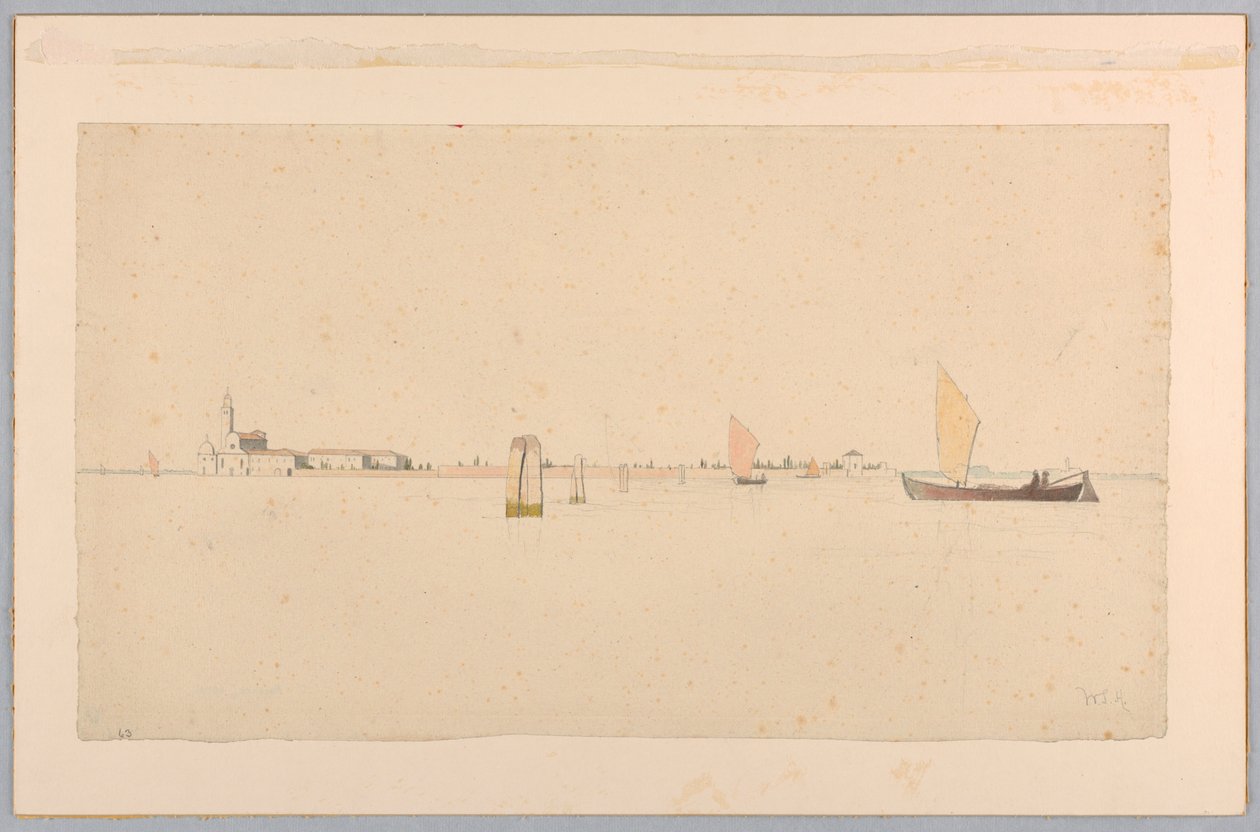 Studie av lagunen, Venedig, Italien av William Stanley Haseltine