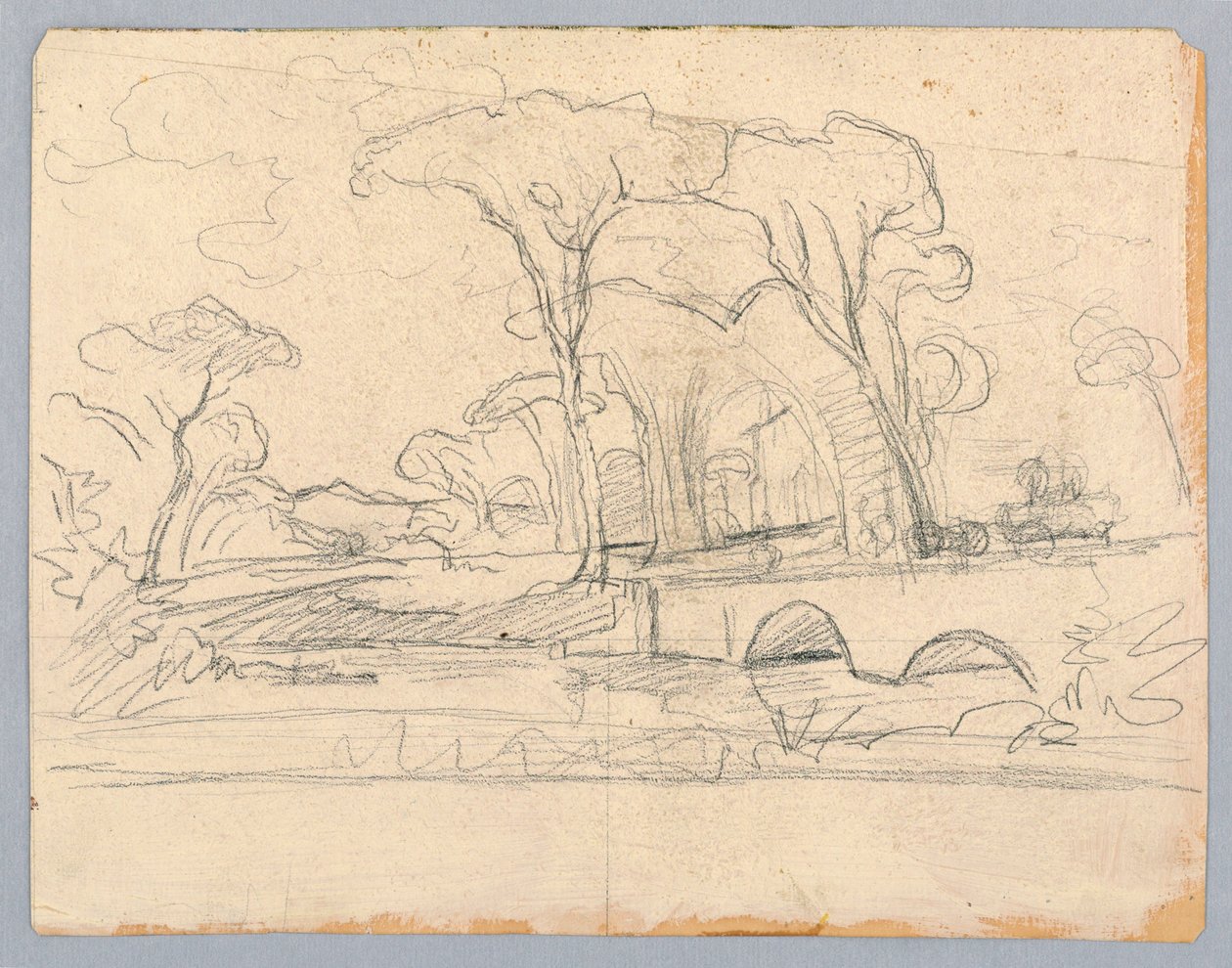 Studie av landskap av William Stanley Haseltine