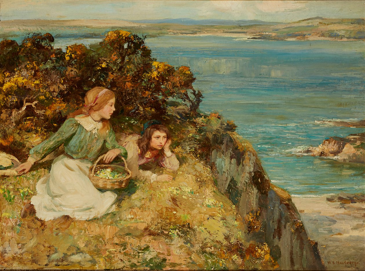 Daydreaming (olja på duk) av William Stewart MacGeorge