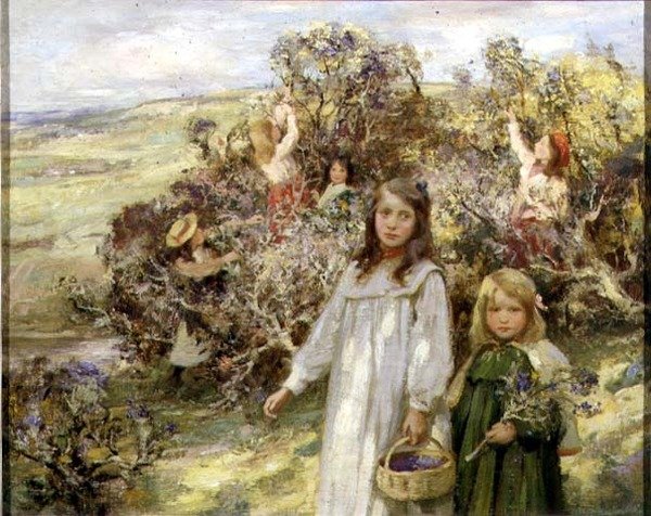 Samla björnbär (olja på duk) av William Stewart MacGeorge