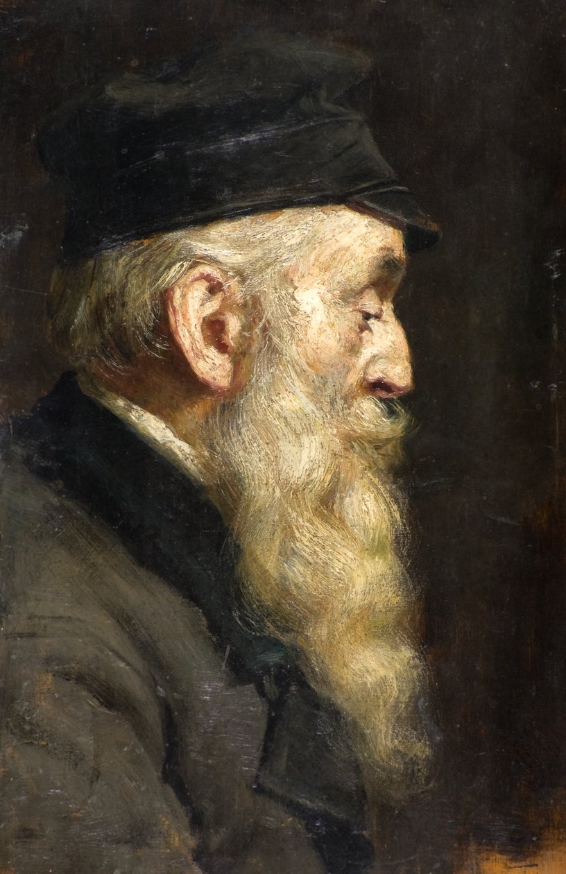 Porträtt av en gammal man (olja på duk) av William Stewart MacGeorge