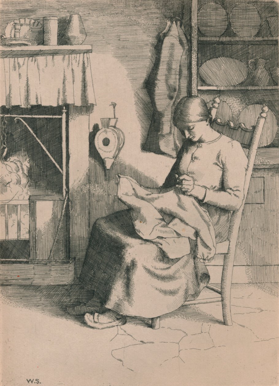 Barmhärtighet vid hennes arbete, c1916 av William Strang