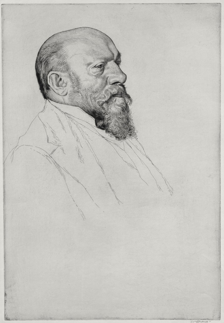 Porträtt av Hans Richter (1843-1916), ungersk dirigent av William Strang
