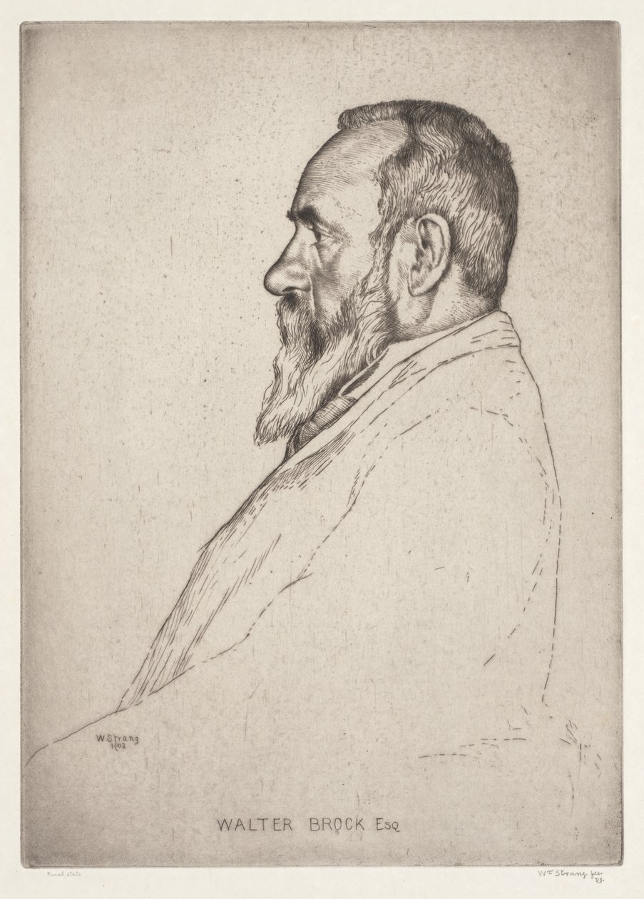 Porträtt av Walter Brock av William Strang
