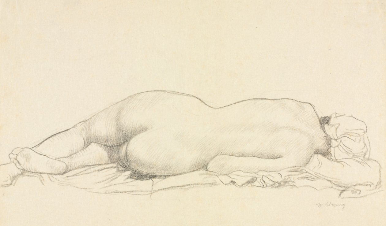 Liggande naken av William Strang