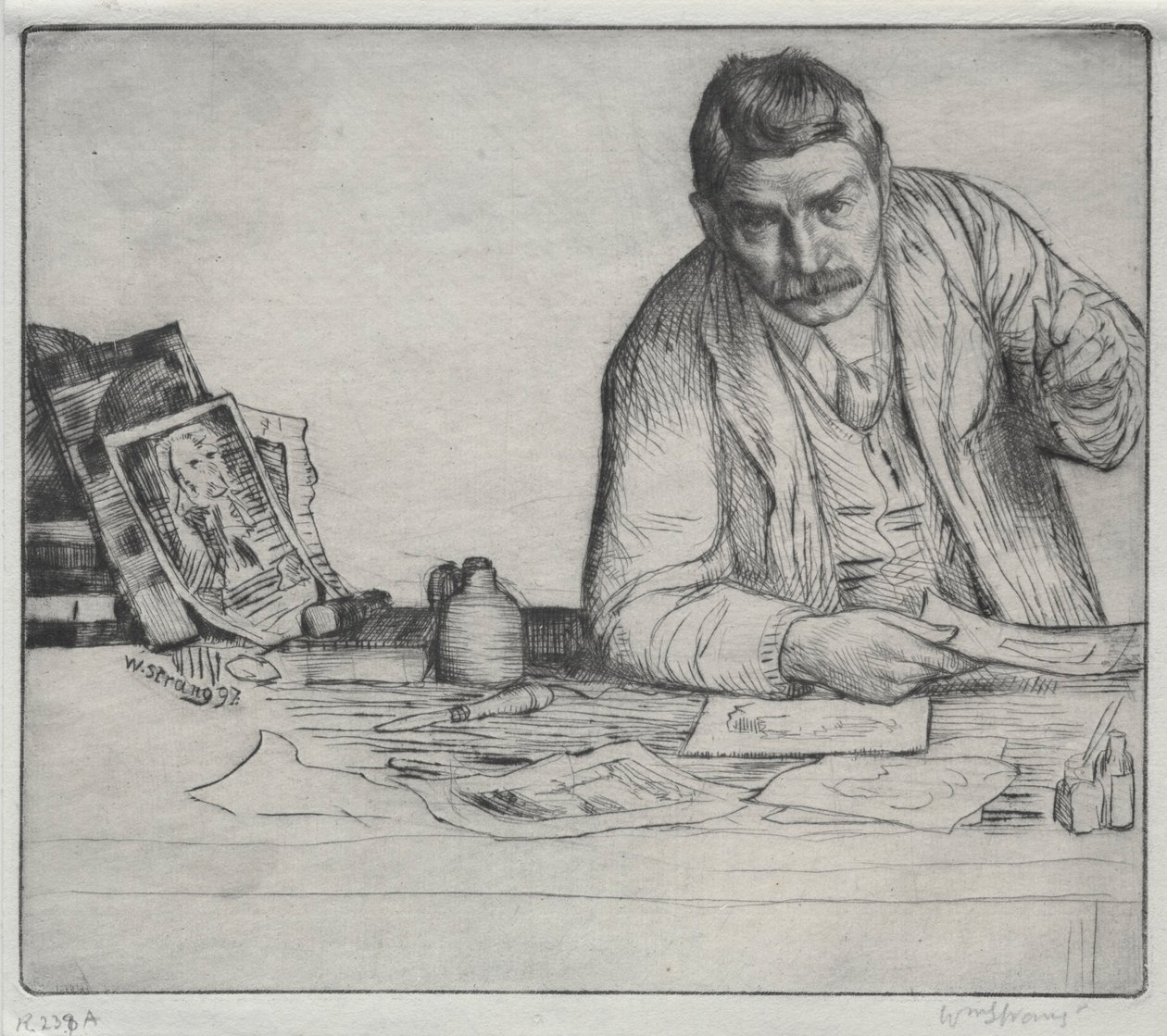 Självporträtt - Etsaren, 1897. av William Strang