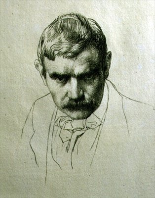 Självporträtt, ca 1895 (lito) av William Strang
