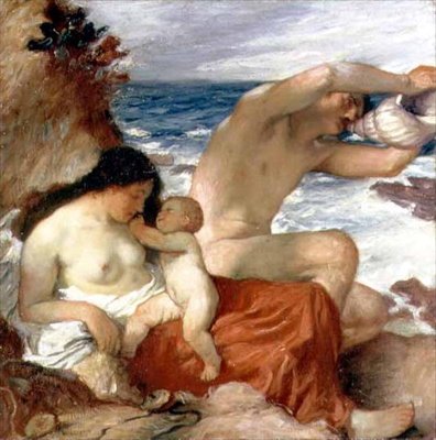 Fiskarens hem, 1900-talet (olja på duk) av William Strang