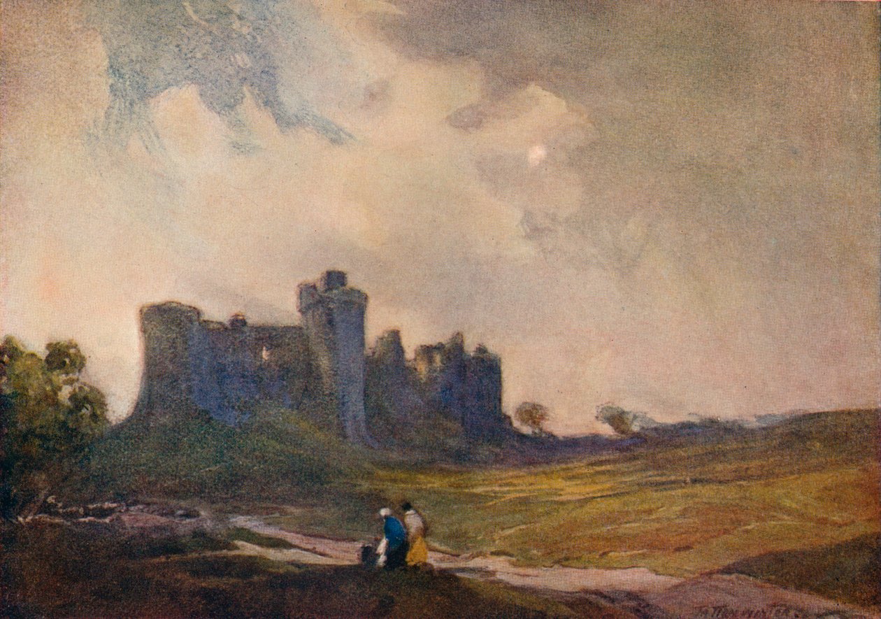 Den kommande stormen, Carew Castle, c1913 1914-1915 av William Tatton Winter