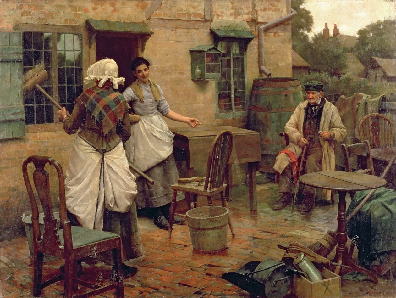 Under Petticoat Government, ca 1891-2 (olja på duk) av William Teulon Blandford Fletcher