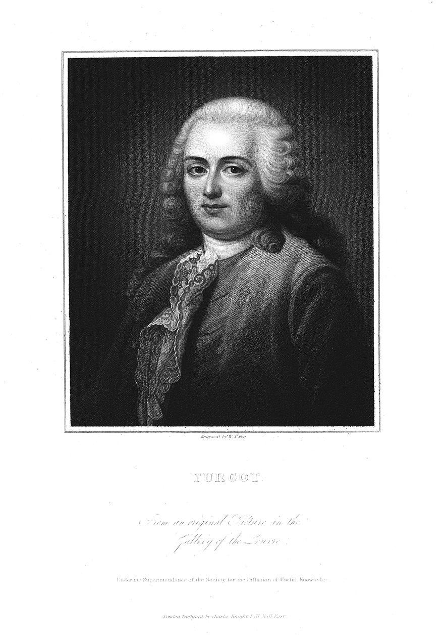 Anne Robert Jacques Turgot, fransk politiker och ekonom, tidigt 1800-tal av William Thomas Fry