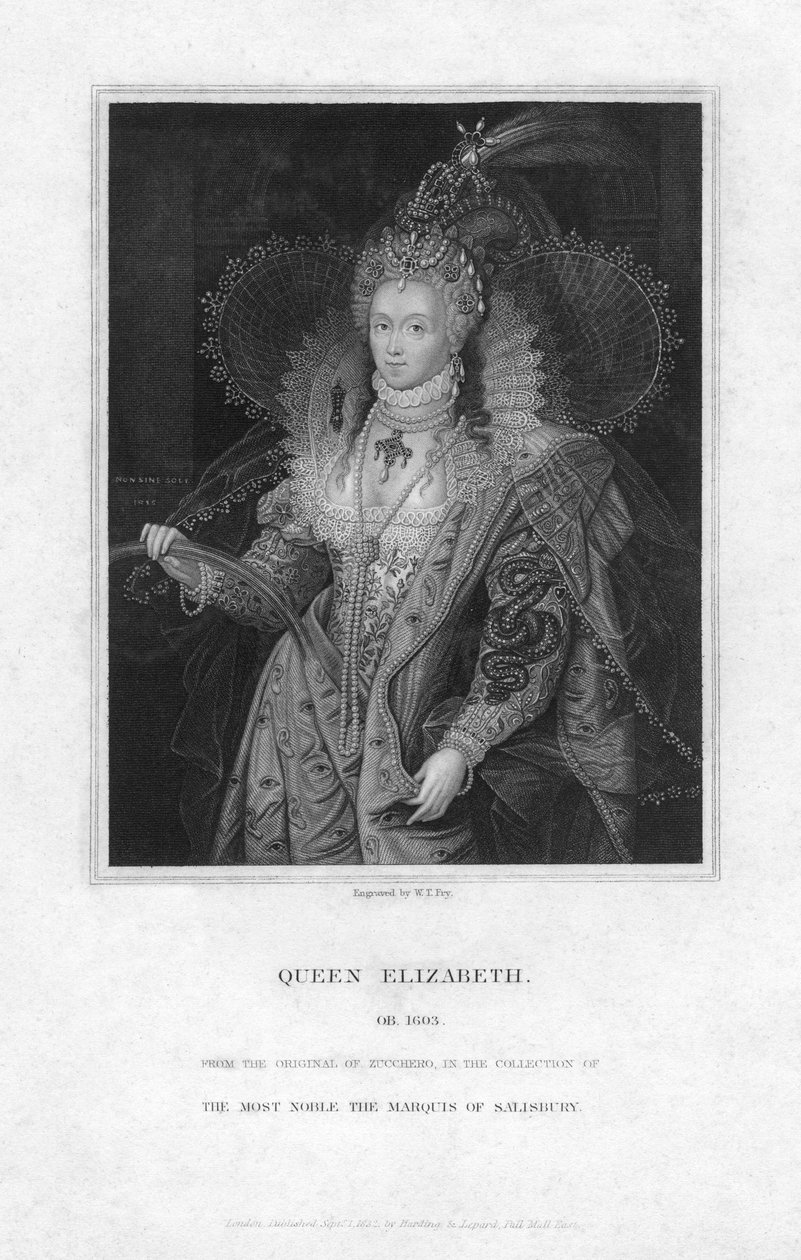 Elizabeth I, drottning av England, 1832. av William Thomas Fry