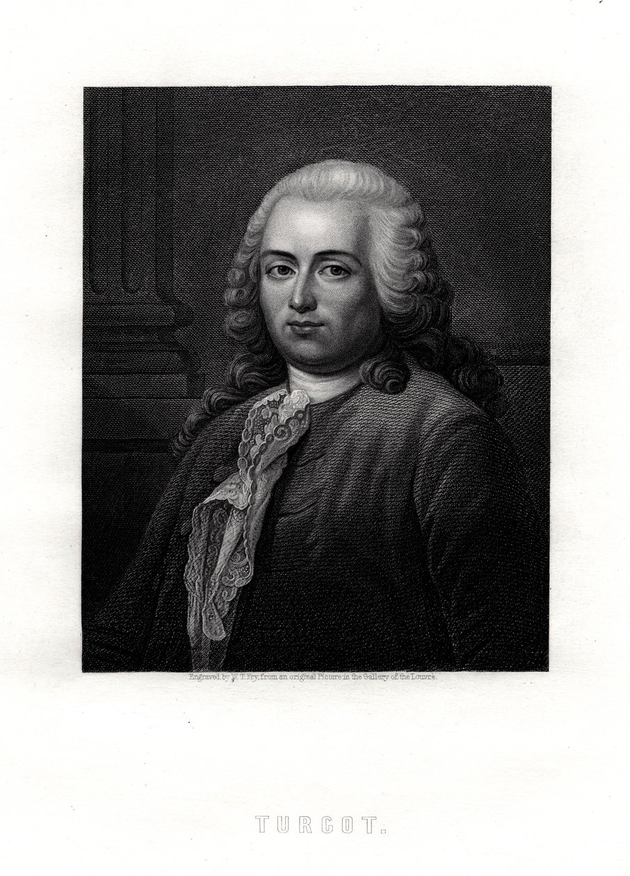 Turgot, fransk statsman och ekonom, 1800-talet av William Thomas Fry