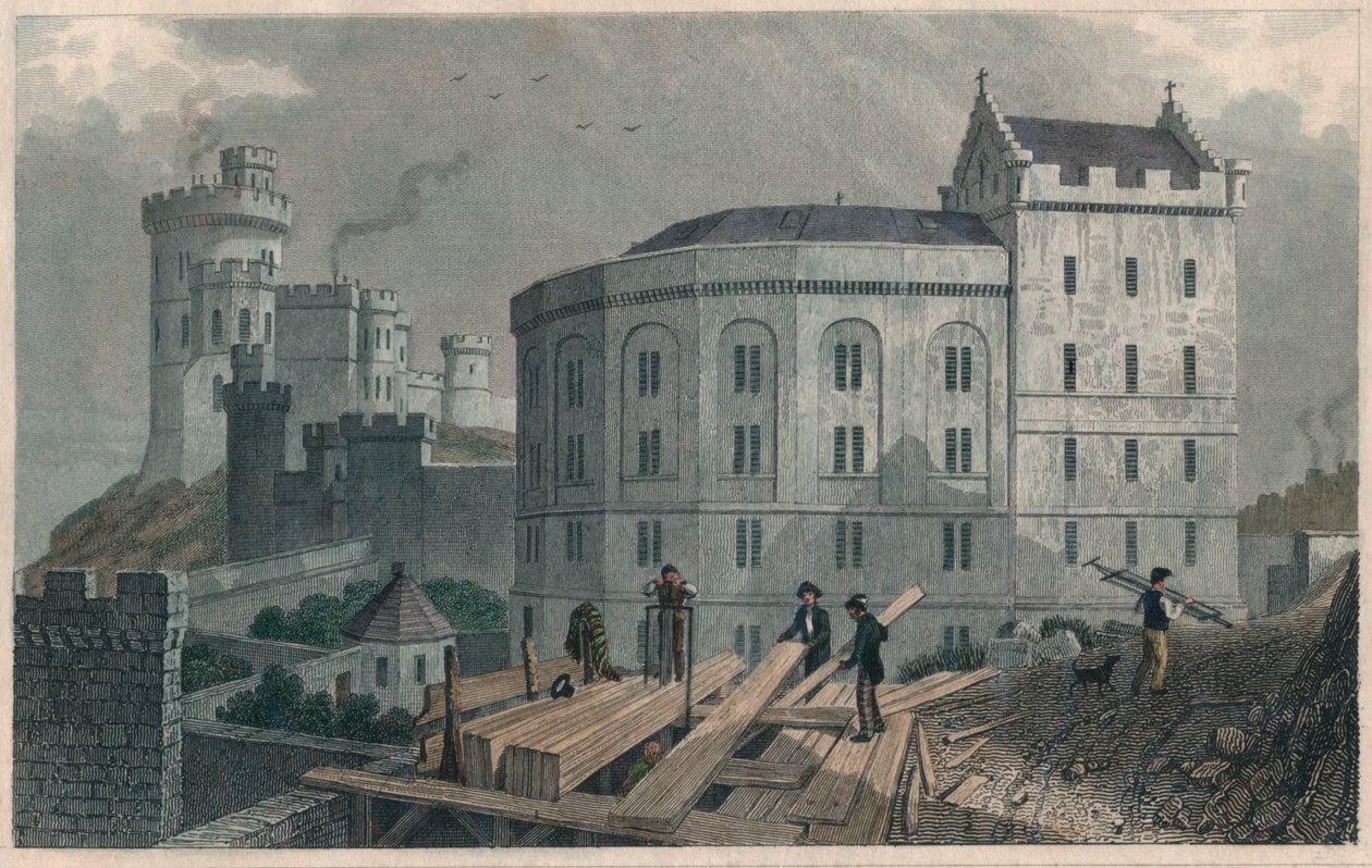 East End of the Bridewell och Jail Governors House, Edinburgh, 1829 av William Tombleson