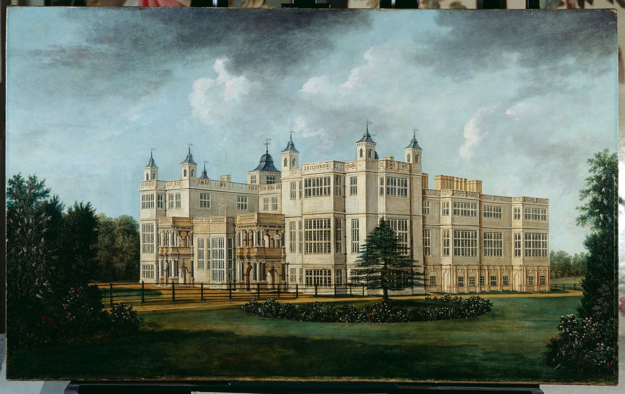 Audley End från sydväst (olja på duk) av William Tomkins