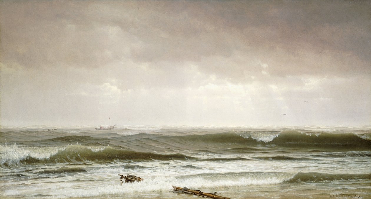 Längs stranden, 1870 av William Trost Richards