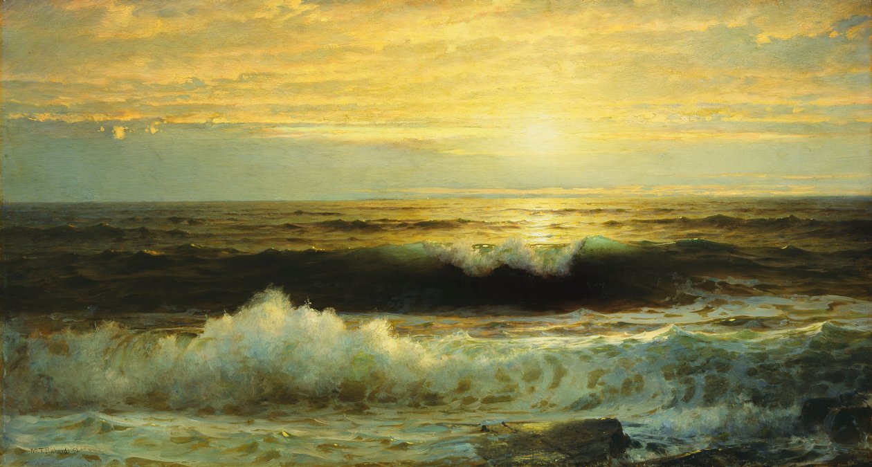 En orange solnedgång som avtar, 1897 av William Trost Richards