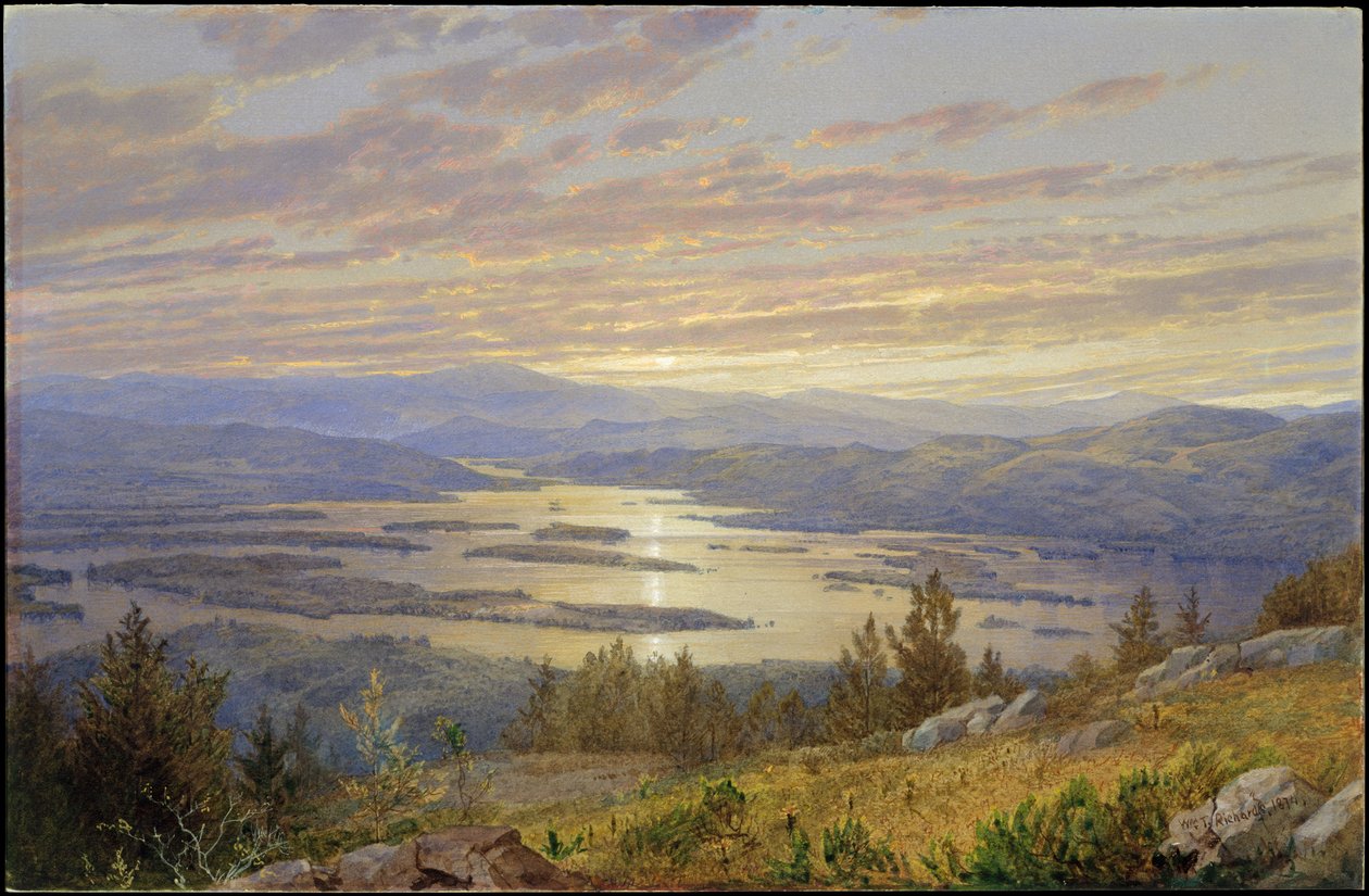 Lake Squam från Red Hill av William Trost Richards