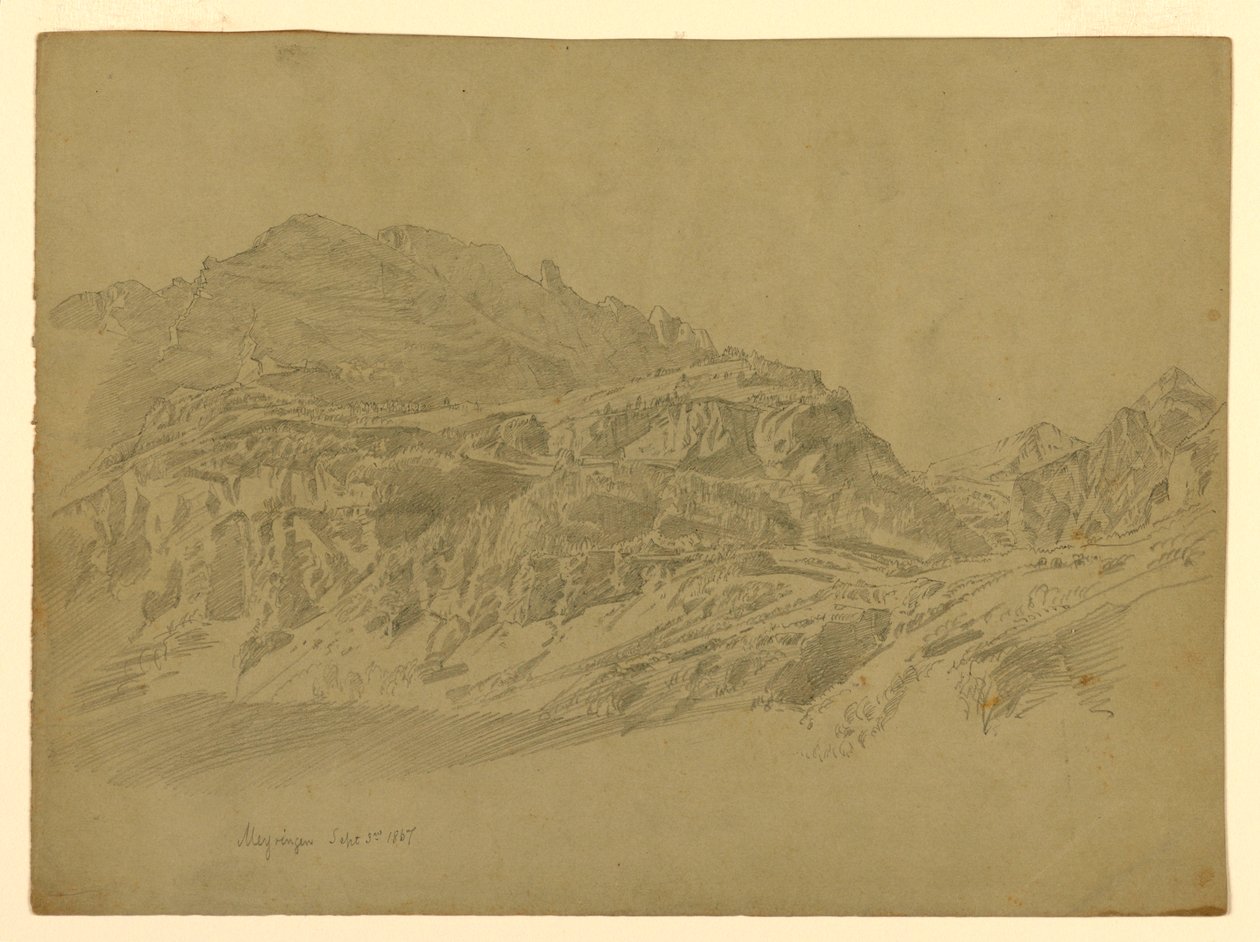 Landskap, Meiringen, Schweiz av William Trost Richards