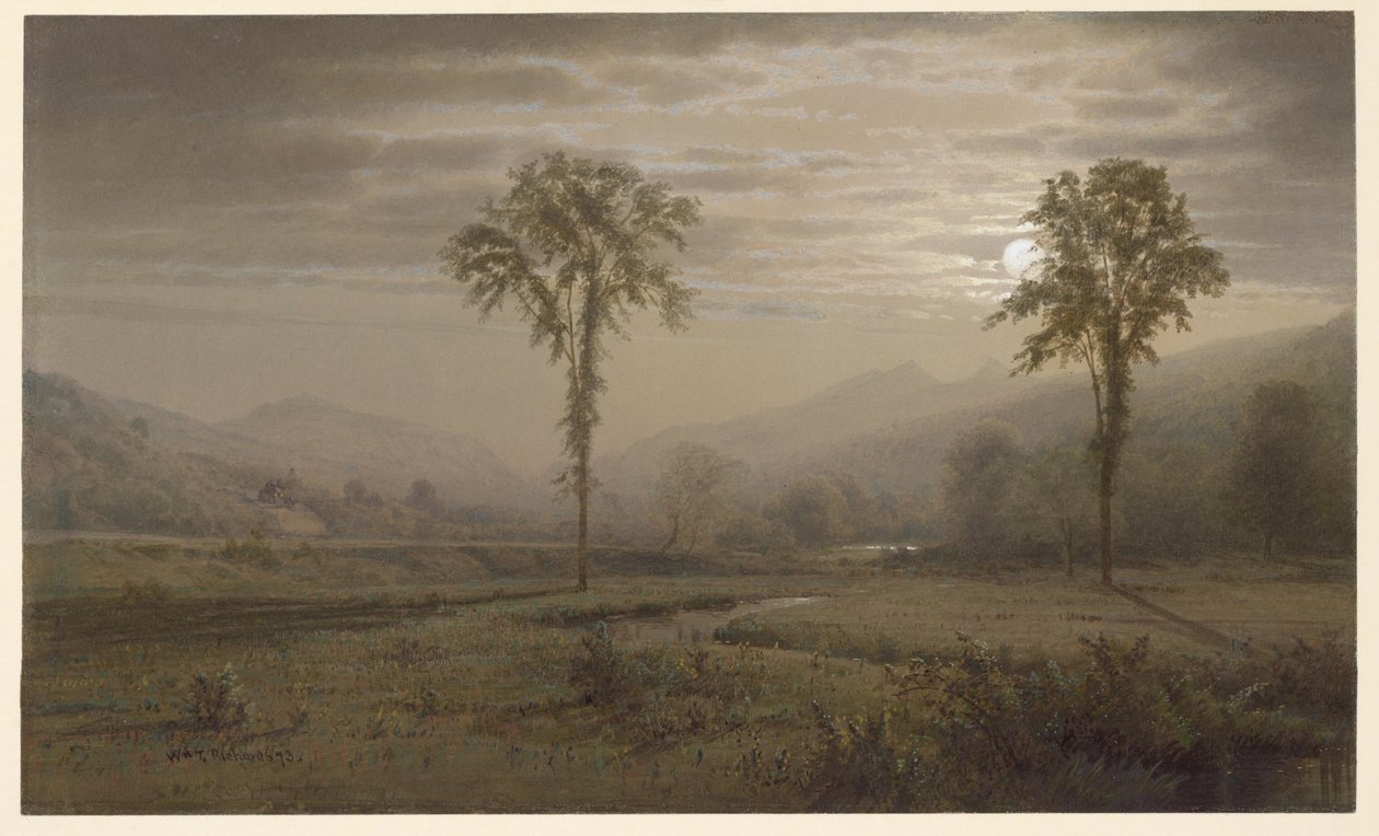 Månsken på Mount Lafayette, New Hampshire av William Trost Richards