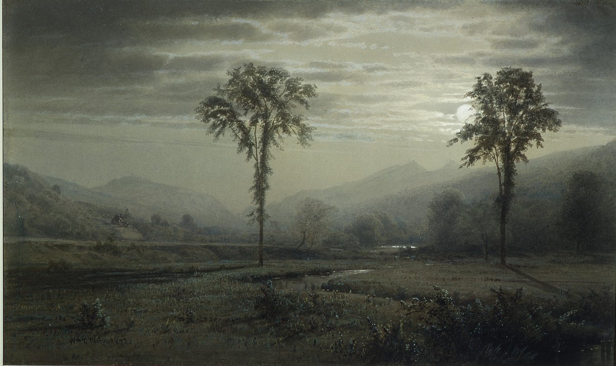 Månsken på Mount Lafayette, New Hampshire av William Trost Richards