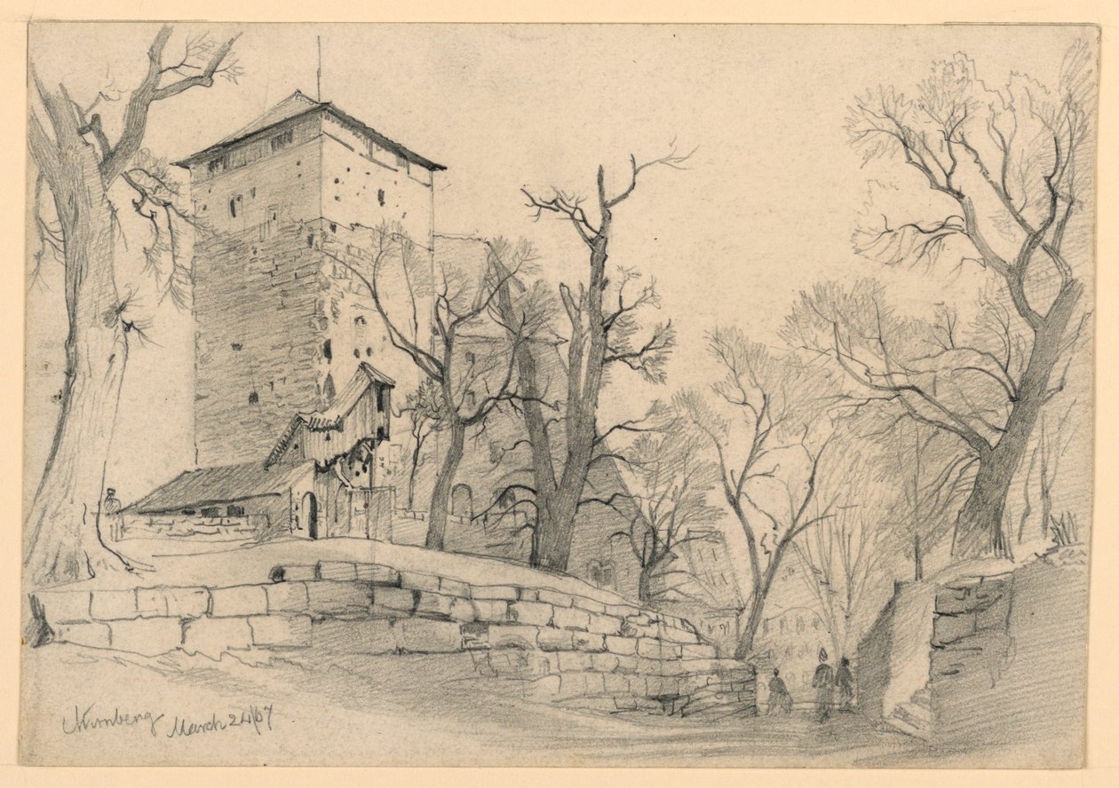 Nürnbergs slott, Tyskland av William Trost Richards