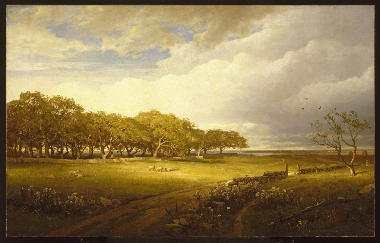 Gammal fruktträdgård i Newport av William Trost Richards