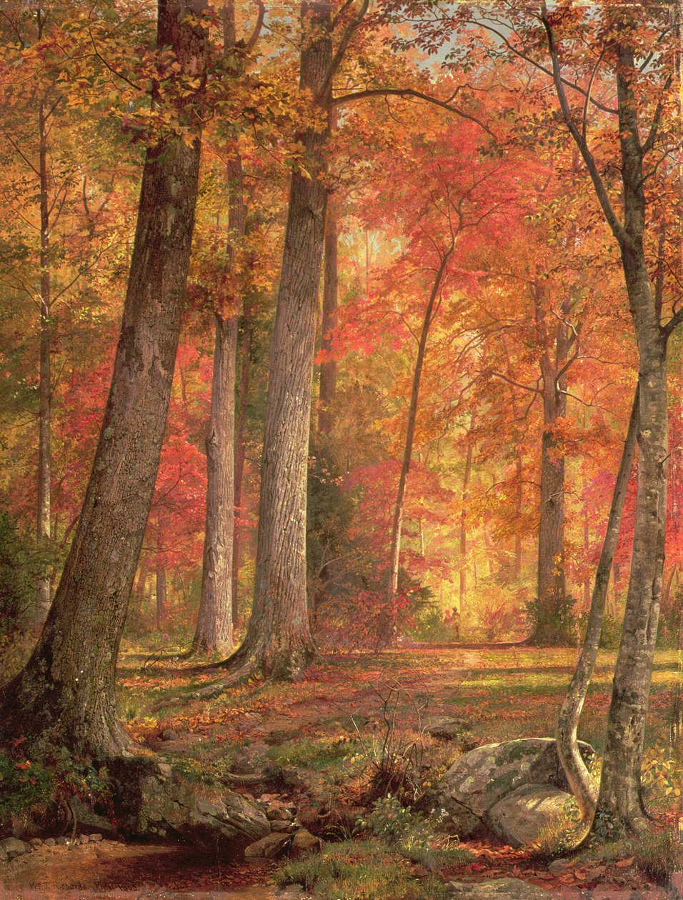 Stigen i skogen, 1865 av William Trost Richards