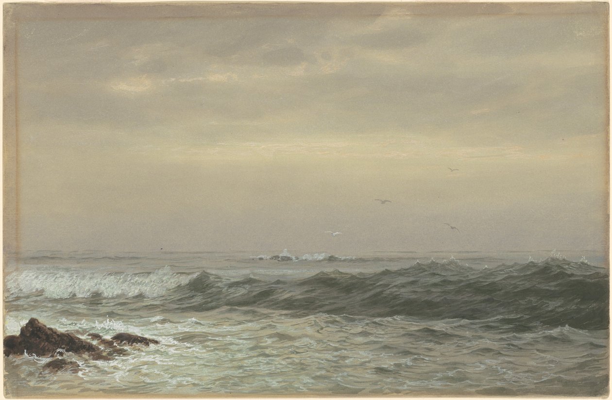 Stenar och brytande vågor av William Trost Richards