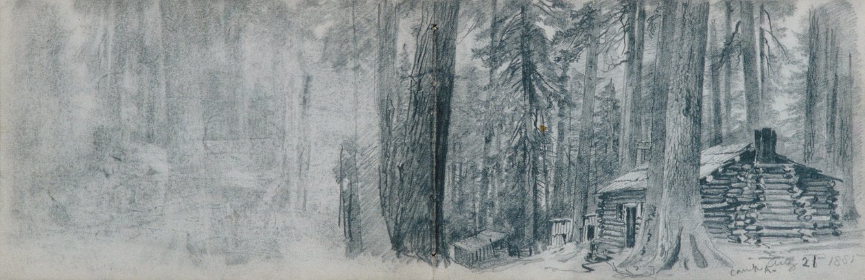 Skissbok med landskapsmotiv från nordvästra Stilla havet av William Trost Richards