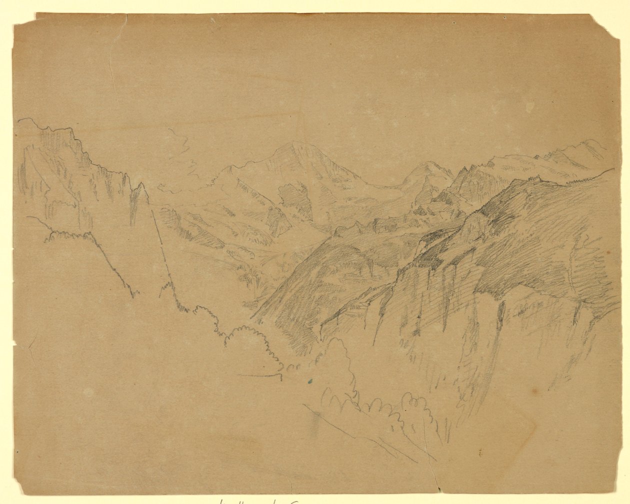 Studie av landskap, Lauterbrunnen, Schweiz av William Trost Richards