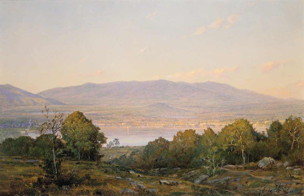 Solnedgång vid Center Harbor, New Hampshire, 1874. av William Trost Richards