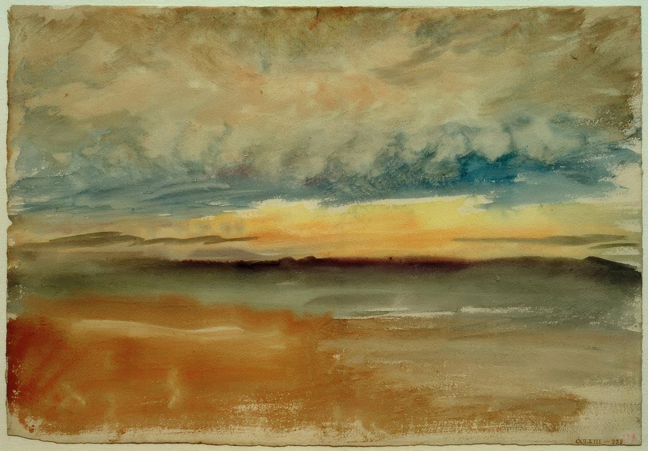 En stormig solnedgång av Joseph Mallord William Turner