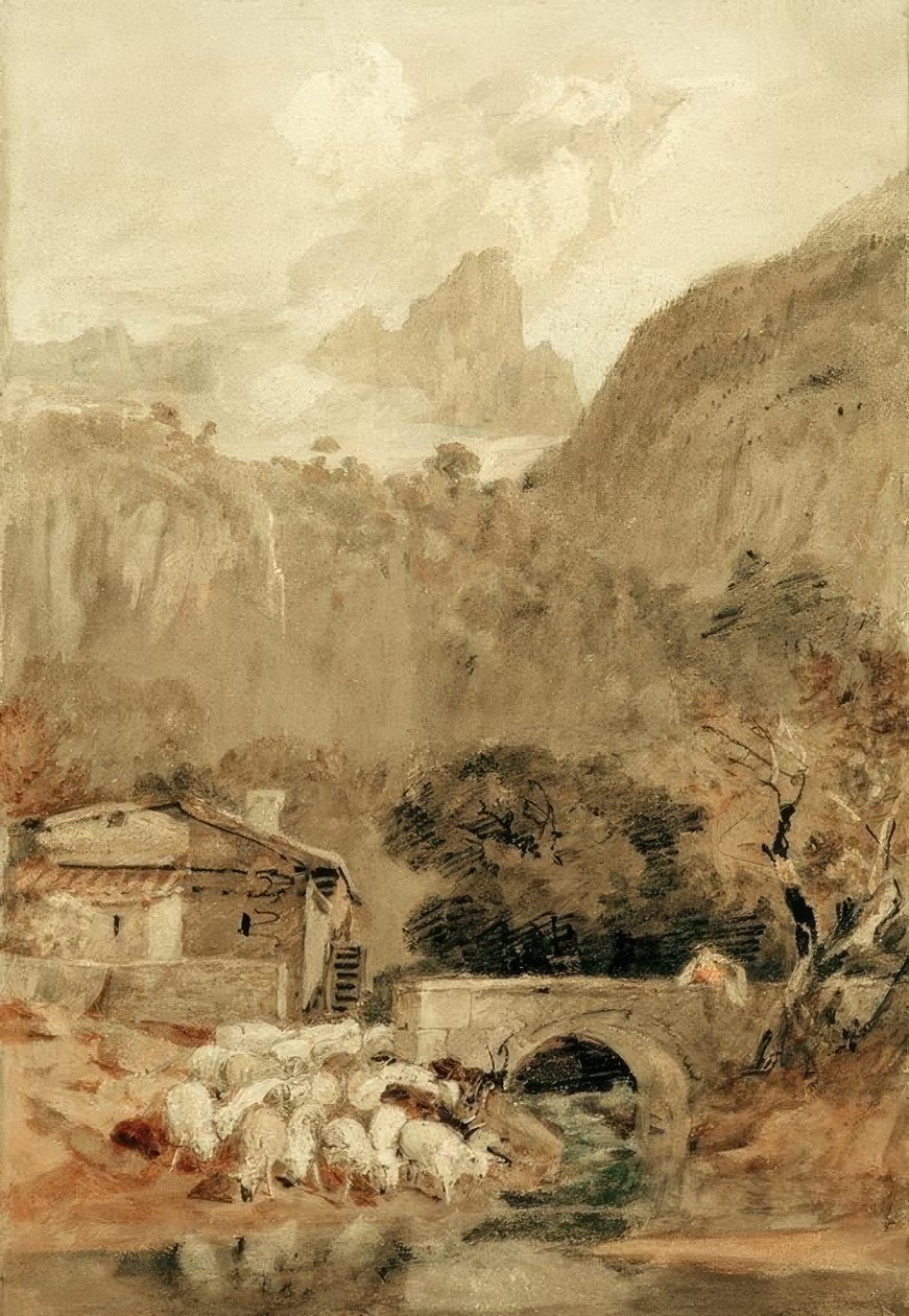 Aiguillette från dalen av Cluse av Joseph Mallord William Turner