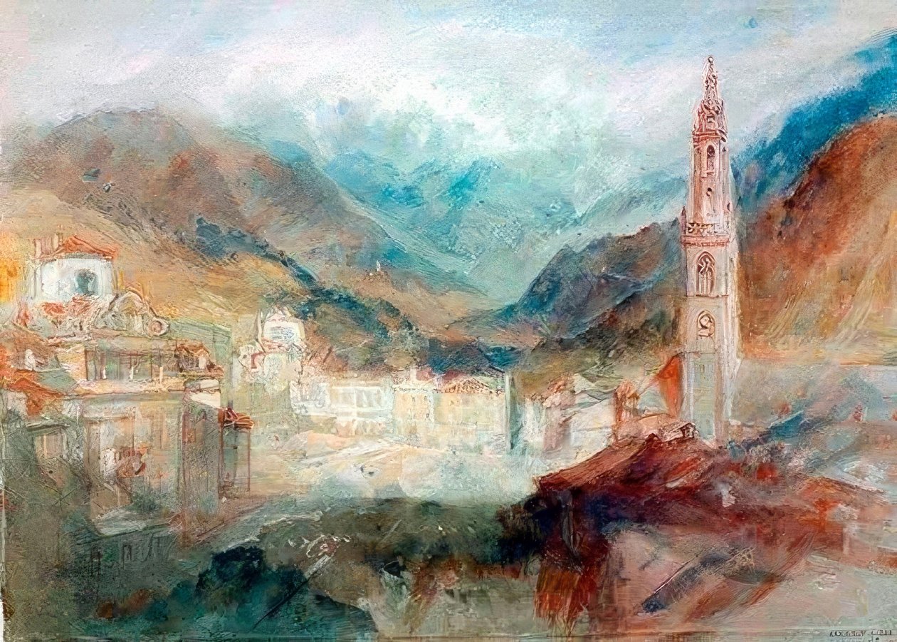 Bolzano och Dolomiterna av Joseph Mallord William Turner
