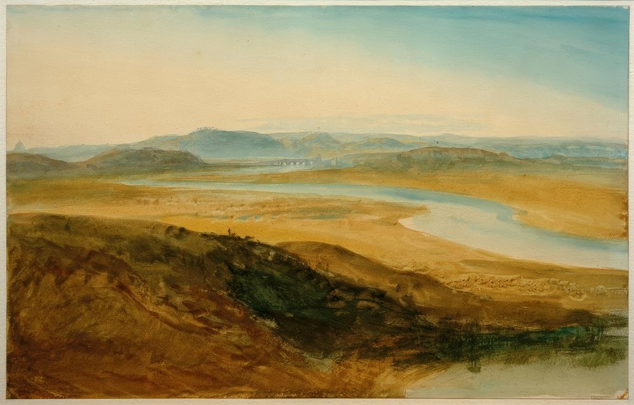 Romersk landsbygd: Tibern från Castel Giubelio av Joseph Mallord William Turner