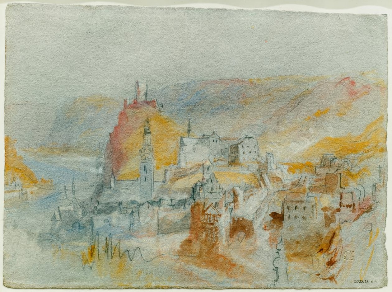 Cochem sett från ovan Endertal av Joseph Mallord William Turner